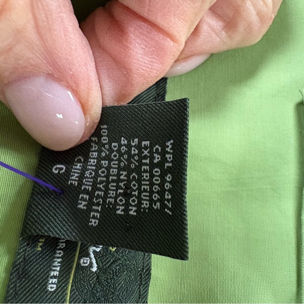 Eddie Bauer Womens Mid Length Rain Trench Coat Green Large - Picture 10 of 13
